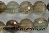 CGQ30 15.5 inches 20mm faceted round gold sand quartz beads