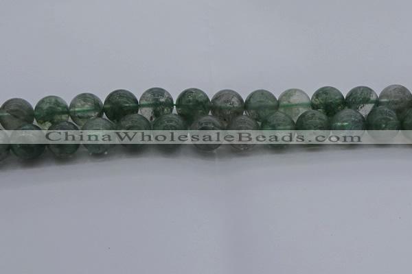 CGQ516 15.5 inches 16mm round matte imitation green phantom quartz beads