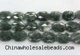 CGQ530 18*22mm - 18*25mm faceted octagonal green phantom quartz beads