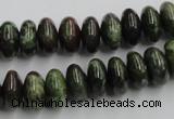 CGR05 16 inches 6*12mm rondelle green rain forest stone beads wholesale