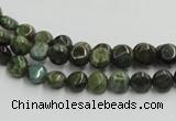 CGR14 16 inches 6mm flat round green rain forest stone beads wholesale