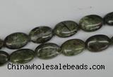 CGR27 15.5 inches 8*12mm oval green rain forest stone beads