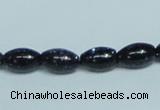 CGS121 15.5 inches 8*12mm rice blue goldstone beads wholesale