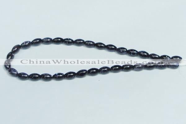 CGS121 15.5 inches 8*12mm rice blue goldstone beads wholesale