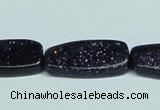 CGS133 15.5 inches 15*30mm twisted rectangle blue goldstone beads wholesale