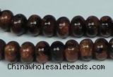 CGS207 15.5 inches 7*10mm rondelle blue & brown goldstone beads wholesale