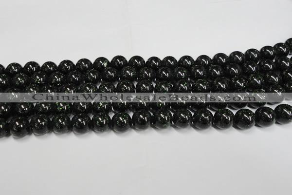 CGS403 15.5 inches 10mm round green goldstone beads wholesale