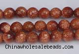 CGS470 15.5 inches 4mm faceted round goldstone beads wholesale