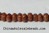 CGS67 15.5 inches 5*8mm faceted rondelle goldstone beads wholesale