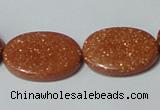 CGS79 15.5 inches 18*25mm oval goldstone beads wholesale