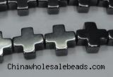 CHE1006 15.5 inches 10*10mm cross hematite beads wholesale