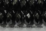 CHE105 15.5 inches 6*10mm faceted rondelle hematite beads wholesale