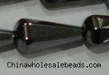 CHE153 15.5 inches 10*20mm faceted teardrop hematite beads
