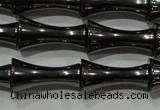 CHE205 15.5 inches 8*16mm bamboo hematite beads wholesale