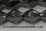 CHE217 15.5 inches 10*10mm faceted bicone hematite beads wholesale