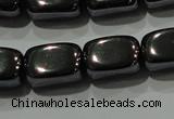 CHE249 15.5 inches 8*12mm cuboid hematite beads wholesale