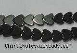 CHE268 15.5 inches 8*8mm heart hematite beads wholesale