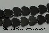 CHE269 15.5 inches 10*10mm heart hematite beads wholesale