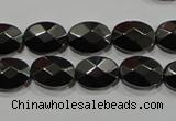 CHE281 15.5 inches 10*14mm faceted oval hematite beads wholesale