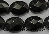 CHE284 15.5 inches 13*18mm faceted oval hematite beads wholesale