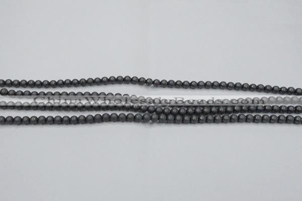 CHE401 15.5 inches 3mm round matte hematite beads wholesale
