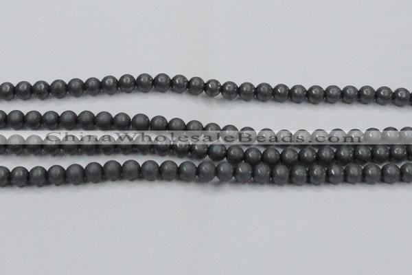 CHE404 15.5 inches 8mm round matte hematite beads wholesale