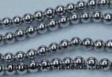 CHE423 15.5 inches 4mm round plated hematite beads wholesale