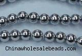 CHE425 15.5 inches 8mm round plated hematite beads wholesale