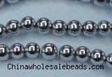 CHE426 15.5 inches 10mm round plated hematite beads wholesale