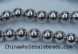 CHE427 15.5 inches 12mm round plated hematite beads wholesale