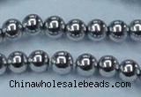 CHE427 15.5 inches 12mm round plated hematite beads wholesale