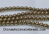 CHE430 15.5 inches 2mm round plated hematite beads wholesale