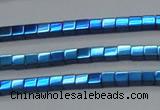 CHE455 15.5 inches 2*2mm cube plated hematite beads wholesale