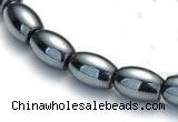 CHE50 15.5  inches 3*5mm rice shape hematite beads Wholesale