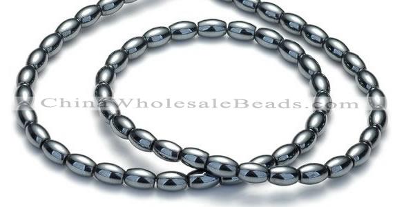 CHE54 15.5  inches 8*12mm rice shape hematite beads Wholesale