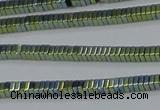 CHE560 15.5 inches 1*2*2mm square plated hematite beads wholesale