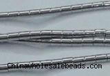 CHE594 15.5 inches 2*2.5mm tube plated hematite beads wholesale