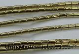 CHE596 15.5 inches 2*2.5mm tube plated hematite beads wholesale