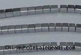 CHE598 15.5 inches 3*3mm cube plated hematite beads wholesale