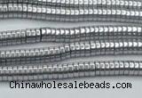 CHE640 15.5 inches 1*2mm tyre plated hematite beads wholesale