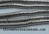 CHE641 15.5 inches 1*2mm tyre plated hematite beads wholesale