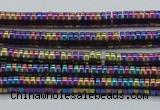 CHE647 15.5 inches 1*2mm tyre plated hematite beads wholesale
