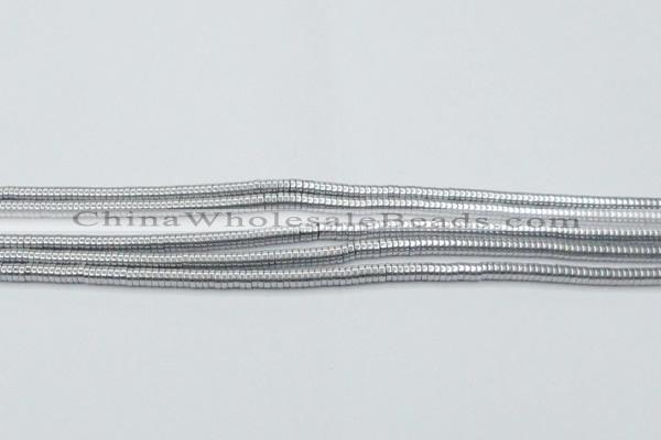 CHE660 15.5 inches 1*4mm tyre plated hematite beads wholesale