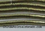 CHE662 15.5 inches 1*4mm tyre plated hematite beads wholesale