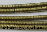 CHE671 15.5 inches 1*2mm tyre matte plated hematite beads