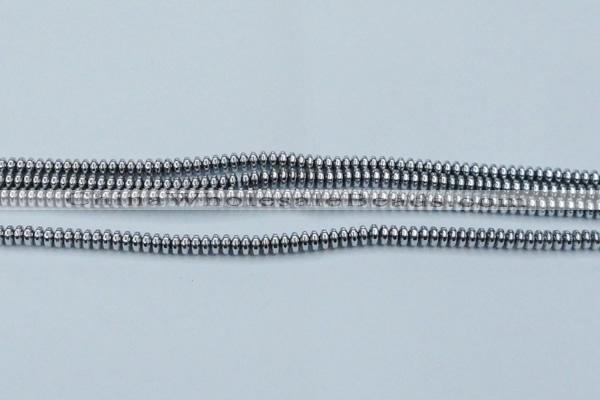 CHE727 15.5 inches 2*4mm rondelle plated hematite beads wholesale