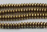 CHE729 15.5 inches 2*4mm rondelle plated hematite beads wholesale