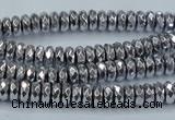 CHE733 15.5 inches 3*6mm faceted rondelle plated hematite beads