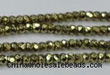 CHE737 15.5 inches 2*4mm faceted rondelle plated hematite beads