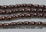 CHE741 15.5 inches 3*5mm rice plated hematite beads wholesale